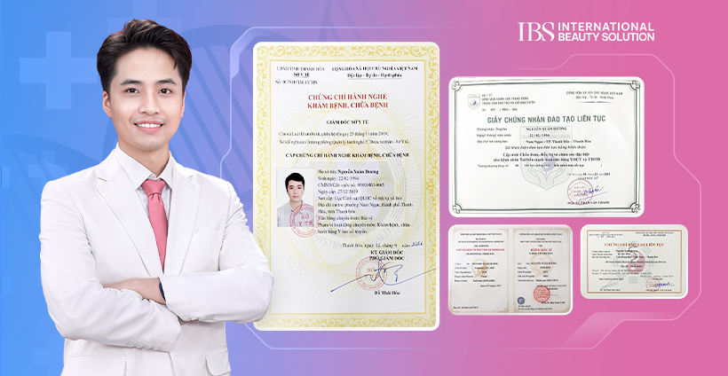 Bằng cấp bác sĩ Dương viện thẩm mỹ IBS