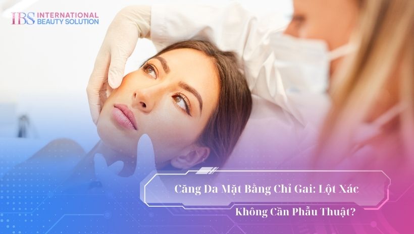 Căng da mặt bằng chỉ gai