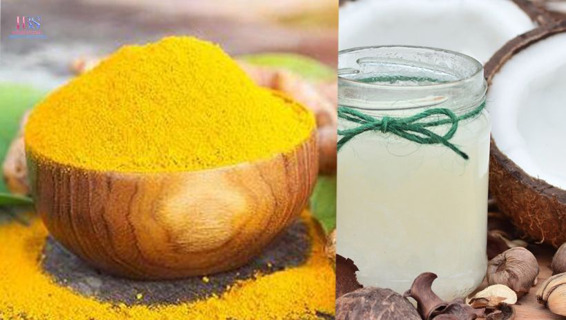 Dầu dừa và nghệ tươi giảm thâm, tái tạo làn da rạng rỡ
