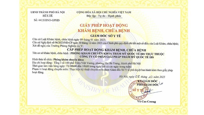 Giấy phép hoạt động rõ ràng